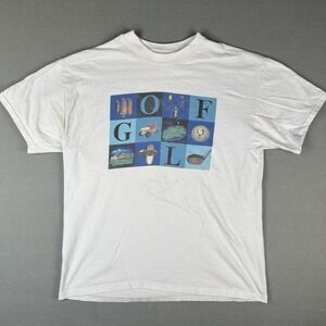 VTG Pivot Rules Golf T Shirt Fits Large Golfing Swing Abstract Graphic 1990s USA